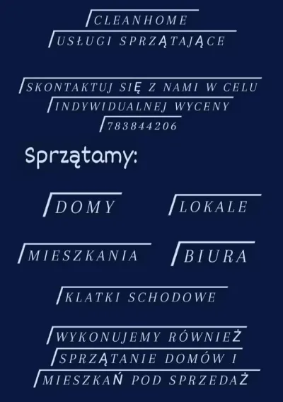 Cleanhome Usługi Sprzątające — Kościan